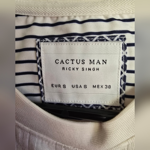 Cactus White Men's Shirt - Picture 2 of 5